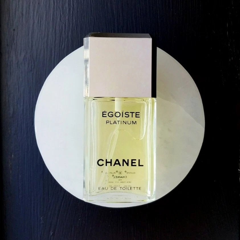 🟢1995 Vintage CHANEL Egoiste Platinum EDT 100ml/3.4oz Oakmoss First Formula!